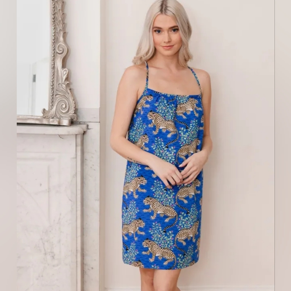 Printfresh Cami Nightgown In Sapphire Bagheera